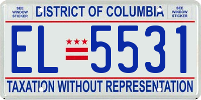 DC license plate EL5531