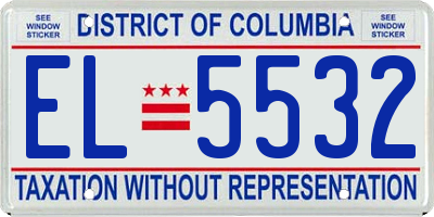 DC license plate EL5532
