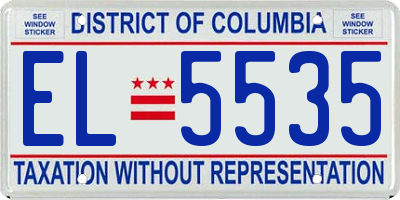 DC license plate EL5535