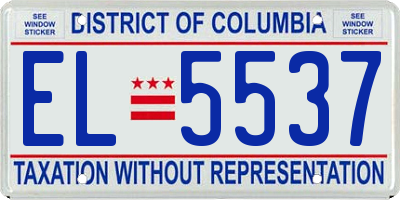 DC license plate EL5537