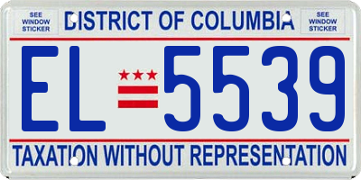 DC license plate EL5539