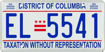 DC license plate EL5541