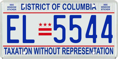 DC license plate EL5544