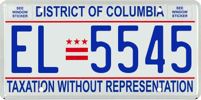 DC license plate EL5545