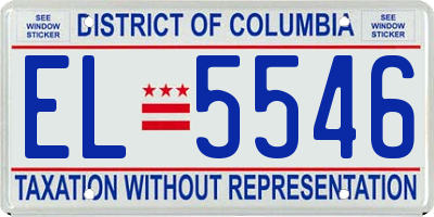 DC license plate EL5546