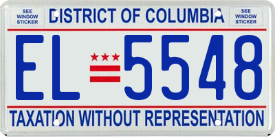 DC license plate EL5548