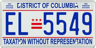 DC license plate EL5549