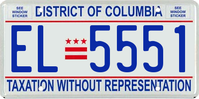 DC license plate EL5551