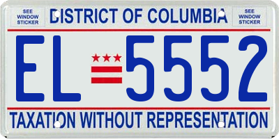 DC license plate EL5552