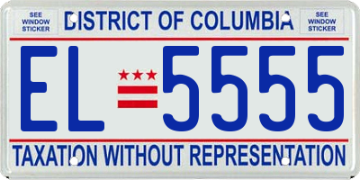 DC license plate EL5555