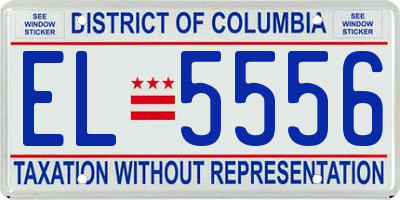 DC license plate EL5556