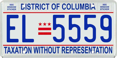 DC license plate EL5559