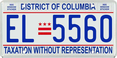 DC license plate EL5560