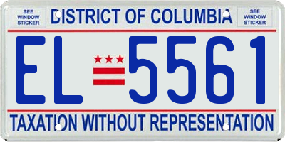 DC license plate EL5561