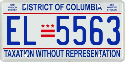 DC license plate EL5563