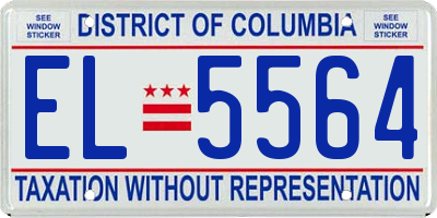 DC license plate EL5564