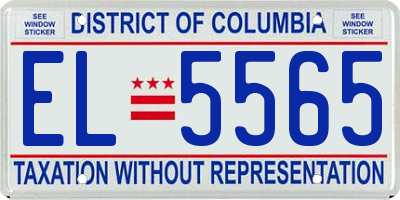 DC license plate EL5565