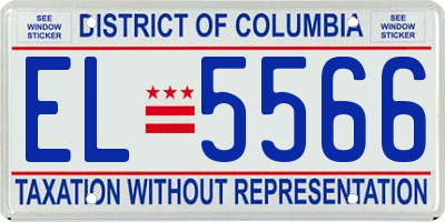 DC license plate EL5566