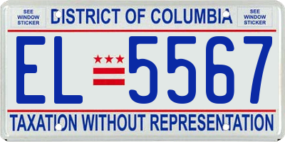 DC license plate EL5567