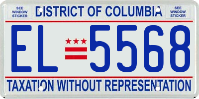 DC license plate EL5568