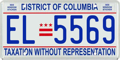 DC license plate EL5569