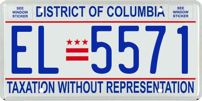 DC license plate EL5571