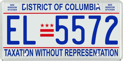 DC license plate EL5572