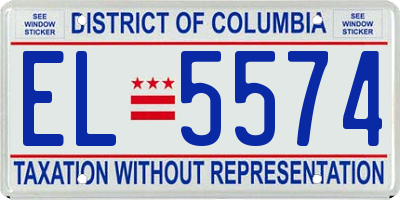 DC license plate EL5574