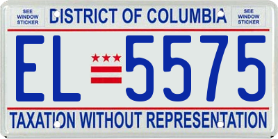 DC license plate EL5575