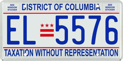 DC license plate EL5576