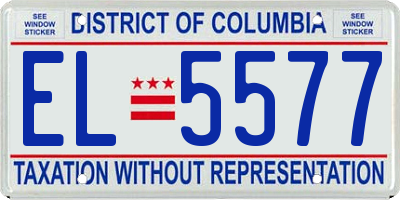 DC license plate EL5577