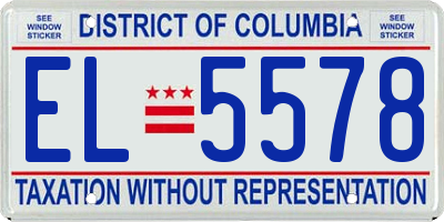 DC license plate EL5578