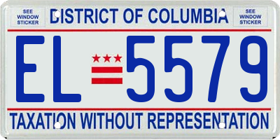 DC license plate EL5579