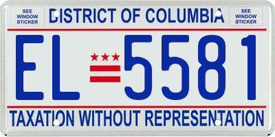 DC license plate EL5581