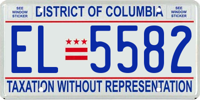 DC license plate EL5582