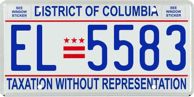 DC license plate EL5583