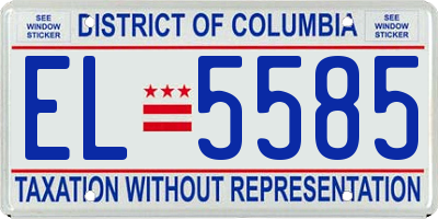 DC license plate EL5585