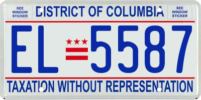 DC license plate EL5587