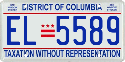 DC license plate EL5589