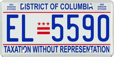 DC license plate EL5590