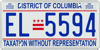 DC license plate EL5594