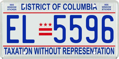 DC license plate EL5596