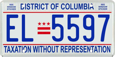 DC license plate EL5597