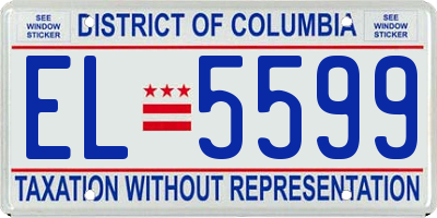 DC license plate EL5599