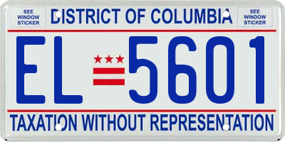 DC license plate EL5601