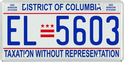 DC license plate EL5603