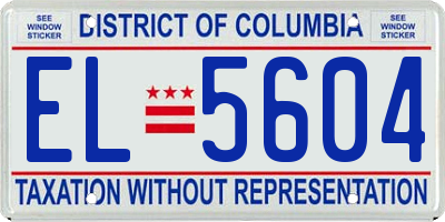 DC license plate EL5604