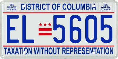 DC license plate EL5605