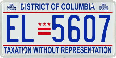 DC license plate EL5607