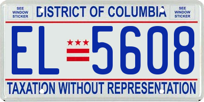 DC license plate EL5608